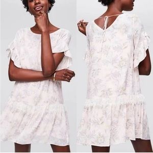 LOFT paisley print ruffle dress